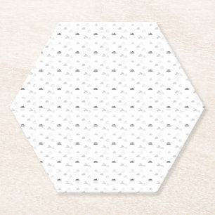 Dessous-de-verre En Papier Horizontal, gris moyen