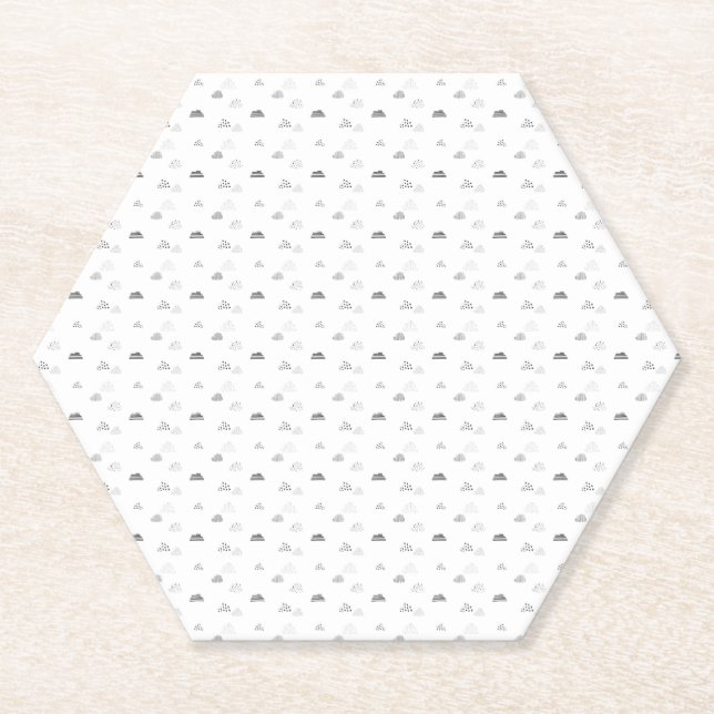 Dessous-de-verre En Papier Horizontal, gris moyen (Devant)