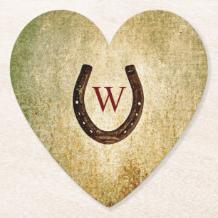 Dessous-de-verre En Papier Horseshoe Dessous de verre en papier monogramme