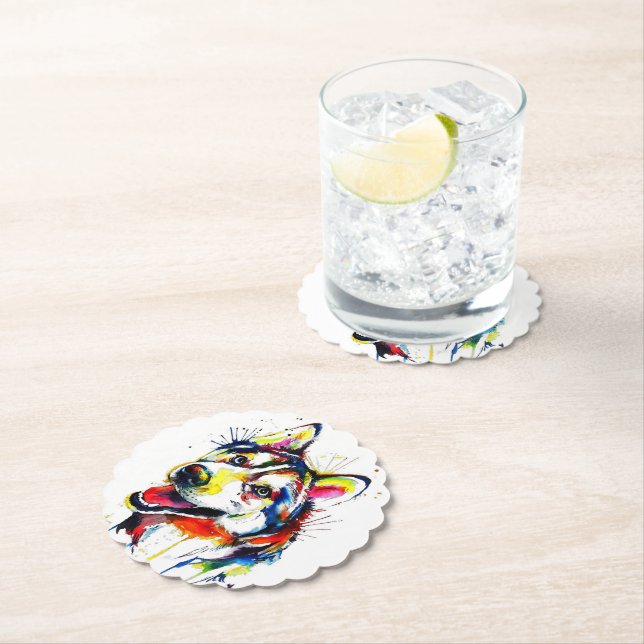 Dessous-de-verre En Papier HUsky Lovers Stone Coaster| Coaster en pierre pour (En situation)