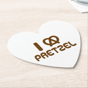 Dessous-de-verre En Papier I Heart Pretzel