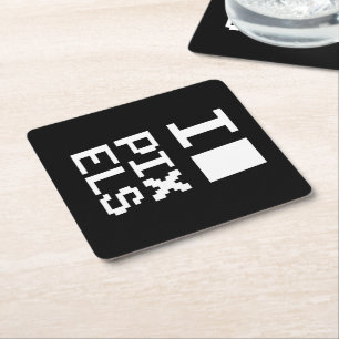 Dessous-de-verre En Papier I Love Pixels, design geek, art des pixels