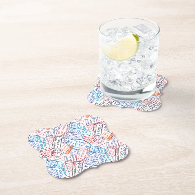 Dessous-de-verre En Papier Icône de voyage (En situation)