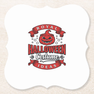 Dessous-de-verre En Papier Idées de costumes d'Halloween vintage Vector Desig