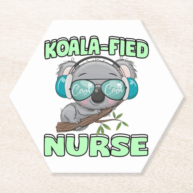 Dessous-de-verre En Papier Infirmière de Koala (Devant)