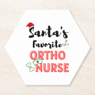 Dessous-de-verre En Papier infirmière orthopédique de Noël