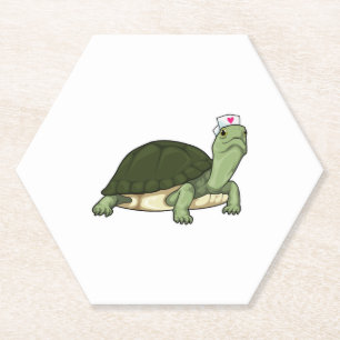 Dessous-de-verre En Papier Infirmière tortue