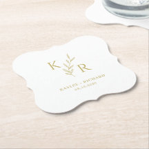 Initiales feuilletées Mariage de la répétition