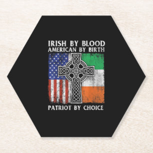 Dessous-de-verre En Papier Irish By Blood American By Birth Patriot By Choice