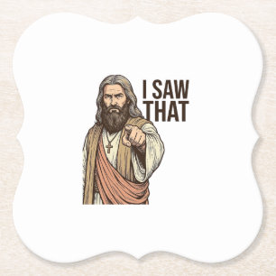 Dessous-de-verre En Papier J'ai vu ce pointage religieux vintage gravure sur