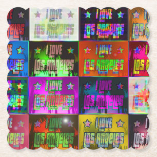 Dessous-de-verre En Papier J'AIME Los Angeles beau Dessous de verre de divers