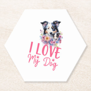 Dessous-de-verre En Papier J'aime mon chien