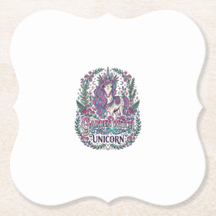 Dessous-de-verre En Papier Jardin de licorne Sorcière de licorne Vêtements co