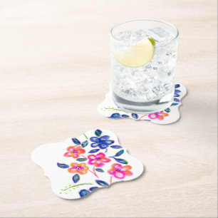 Dessous-de-verre En Papier Jardin fleuri