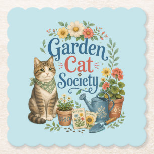 Dessous-de-verre En Papier Jardin Société Féline Cottagecore Florales