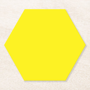 Dessous-de-verre En Papier Jaune terne, Rêve doré, Or léger,