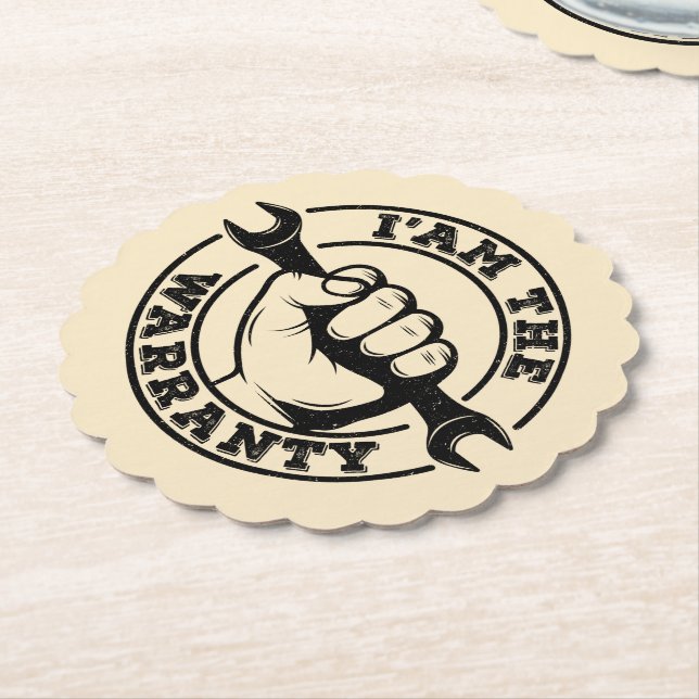 Dessous-de-verre En Papier Je suis l'Humour de garantie Diesel Mechanic Garan (Incliné)