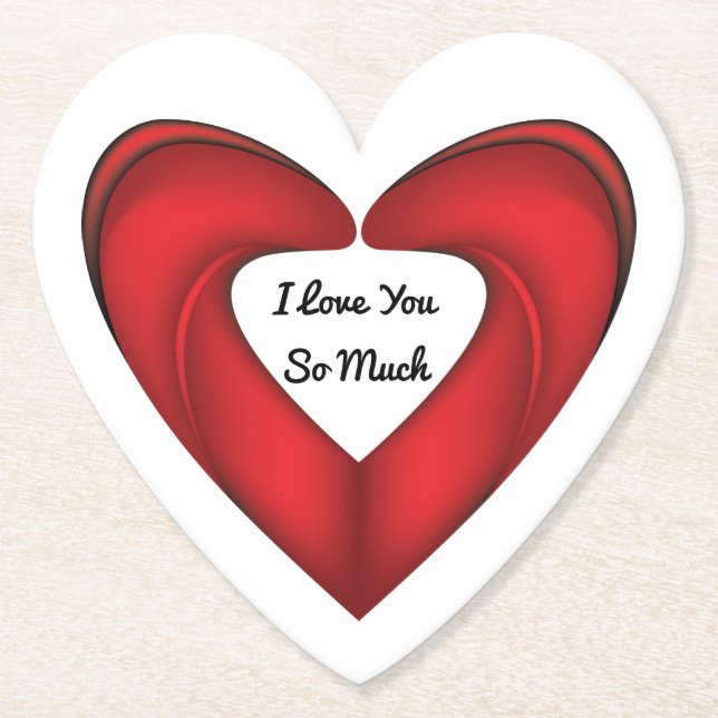 Dessous-de-verre En Papier Je T'Aime Tant (Devant)