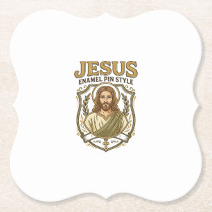 Dessous-de-verre En Papier  Jésus Broche en émail Style Jésus Broche en émail