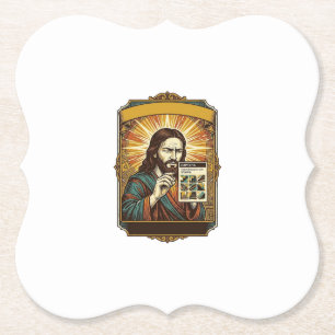 Dessous-de-verre En Papier Jésus Escalier Flou Test Captcha Sécurité Tech Hum