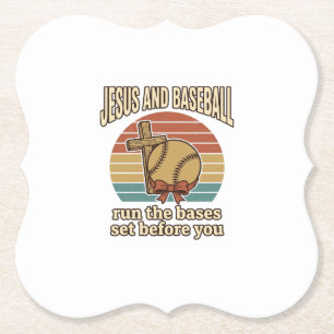 Dessous-de-verre En Papier Jésus et Baseball Vintage Chemise Chrétienne