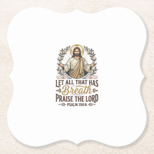 Dessous-de-verre En Papier Jesus T-shirt graphique de culte acoustique Indie 