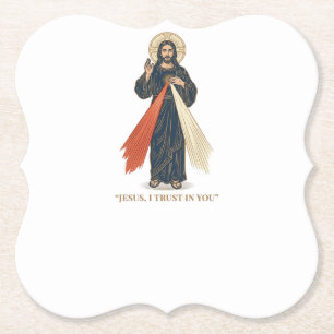 Dessous-de-verre En Papier Jésus vintage je fais confiance en toi vectoriel r