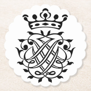 Dessous-de-verre En Papier Johann Sebastian Bach Crest Monogramme Insignia