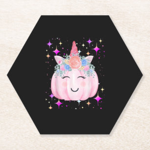 Dessous-de-verre En Papier Joli Citrouille Licorne Halloween Filles Enfants D