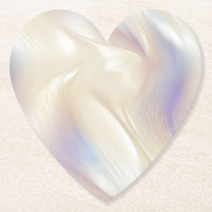 Dessous-de-verre En Papier Joli Elégant Pearl Aqua bleu violet torse