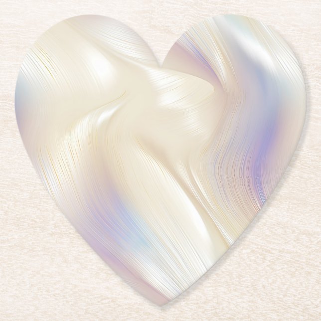 Dessous-de-verre En Papier Joli Elégant Pearl Aqua bleu violet torse (Devant)