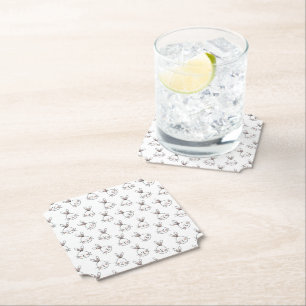 Dessous-de-verre En Papier Joli Motif blanc de Pâques