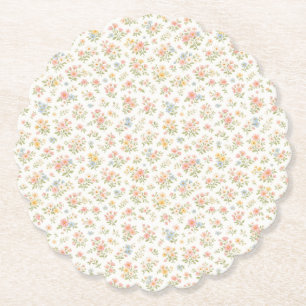 Dessous-de-verre En Papier Joli motif floral discret sans couture