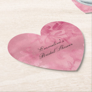 Dessous-de-verre En Papier Jolie dentelle rose