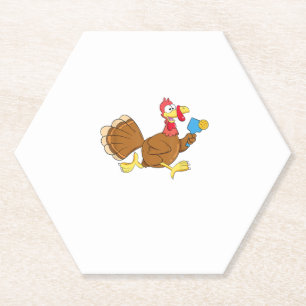 Dessous-de-verre En Papier Joueur de balle de chicket Turquie paddle-ball Tha