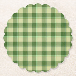 Dessous-de-verre En Papier Journée de la Saint Patrick à Plaid Vert