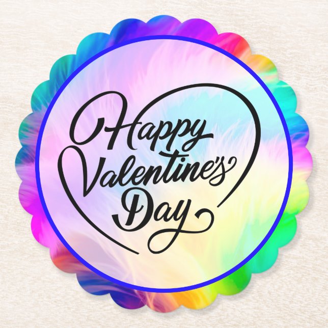 Dessous-de-verre En Papier Joyeuse Saint-Valentin-23823 (Devant)