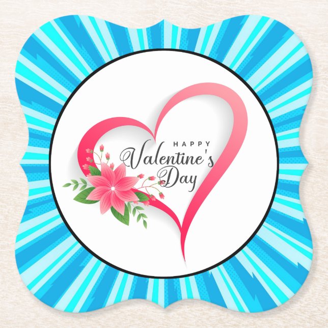 Dessous-de-verre En Papier Joyeuse Saint-Valentin-53816 (Devant)