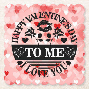 Dessous-de-verre En Papier Joyeuse Saint-Valentin à moi je t'aime-58771
