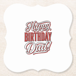 Dessous-de-verre En Papier Joyeux Anniversaire Papa Conception de Chemise de 