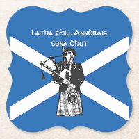 Joyeux Bagpiper du drapeau de la Saint Andrews