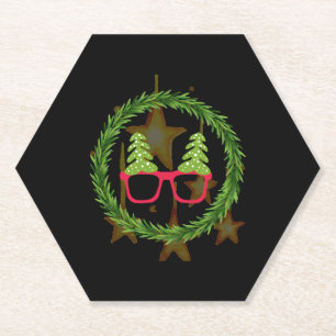 Dessous-de-verre En Papier Joyeux cadeau de Noël pour la famille de Noël
