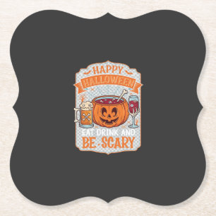 Dessous-de-verre En Papier Joyeux Halloween Manger Boire Être Effrayant Citro