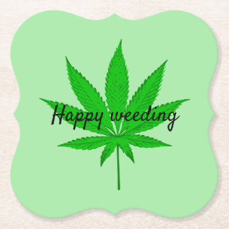 Dessous-de-verre En Papier Joyeux jeu de Mariage Weeding