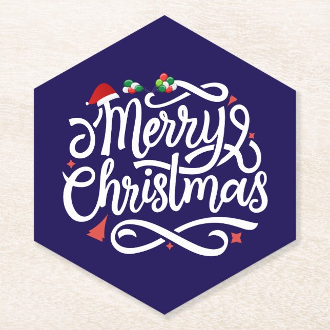 Dessous-de-verre En Papier Joyeux Noël-61039 (Devant)