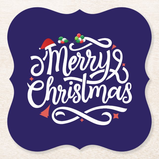 Dessous-de-verre En Papier Joyeux Noël-61039 (Devant)