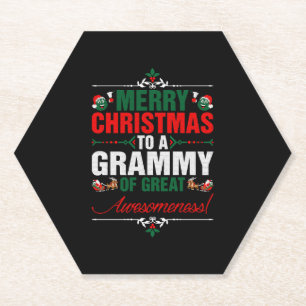 Dessous-de-verre En Papier Joyeux Noël À Un Grammy D'Une Grande Compréhension