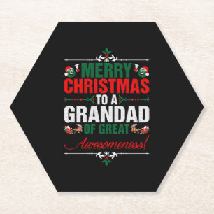 Dessous-de-verre En Papier Joyeux Noël À Un Grand-Père De Grande Compréhensio