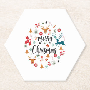 Dessous-de-verre En Papier joyeux Noël Classique T-shirt