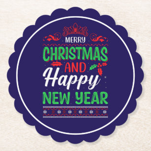 Dessous-de-verre En Papier Joyeux Noël Et Joyeux Nouvel An-61064 Sweat - shir